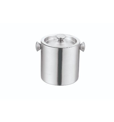 Double Wall Ice Bucket with Knob Satin 1.5 L