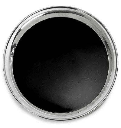 Vinyl Service Tray 25 cm - Black