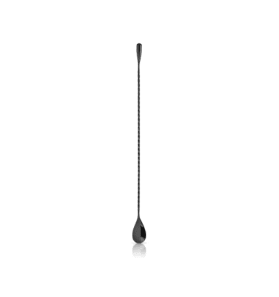 Gun Metal PVD Bar Spoon Full Twisted with Tear Drop 40 cm