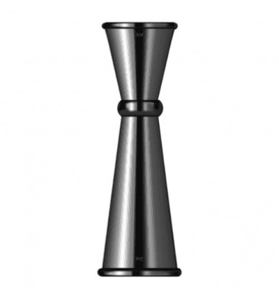 Gun Metal PVD Banded Jigger 25/50 ml