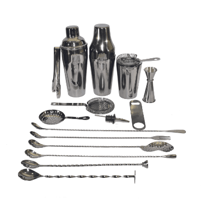 Gun Metal PVD Bar Spoon Full Twisted with Strainer 40 cm