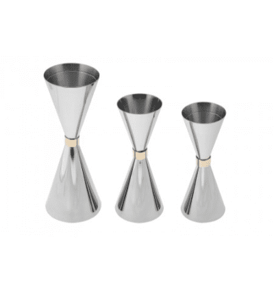 Slim Jigger with Gold PVD Ring 20/40 ml