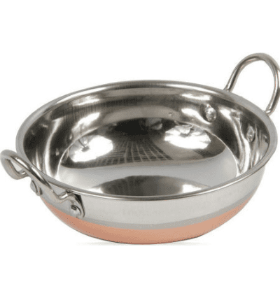 Balti Dish Copper Bottom 18 cm