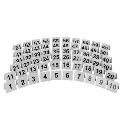 Table Numbers 21 - 30