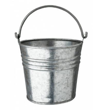 Galvanised Steel Serving Bucket 16 x 14 cm