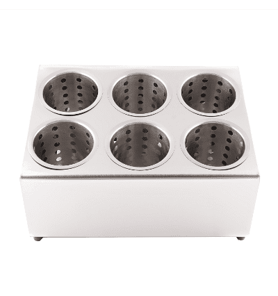 6 Holes Flatware Organiser with 6 Perforated Cutlery Holders