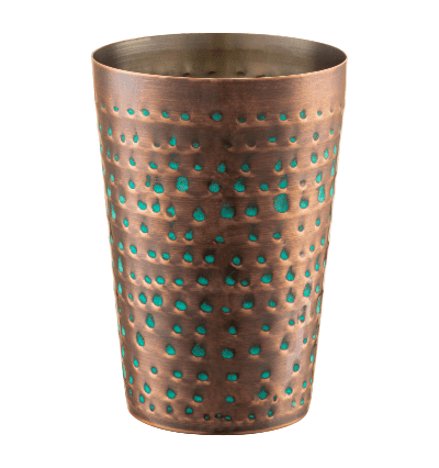 Plated Patina Hammered Bar Shaker 18 oz - BRT