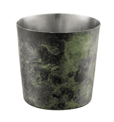 Patina Pattern Powder Coated Chip Cup 8.5 x 8.5 cm - Green