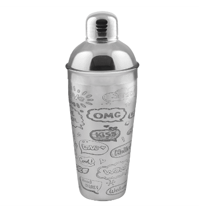 Etched Glass PVD Deluxe Cocktail Shaker 750 ml - SM