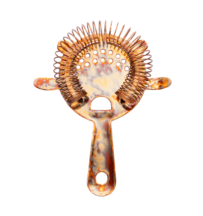 Textured Copper Plated 4 Prong Bar Strainer