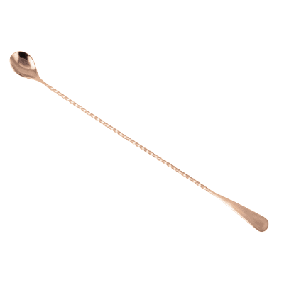 Rose Gold Bar Spoon Full Twisted with Paddle 40 cm