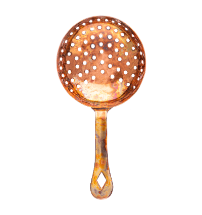 Textured Copper Plated Julep Strainer 16 cm