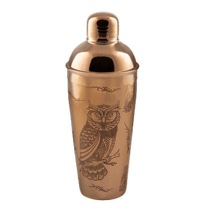 Etched Caramel PVD Deluxe Cocktail Shaker 750 ml - Sova