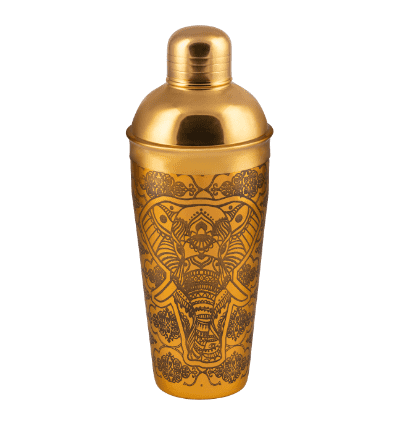 Etched Gold Plated Deluxe Cocktail Shaker 750 ml - Slon
