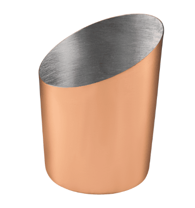 Copper Plated Conical Chip Cup Satin 9 x 11.4 cm