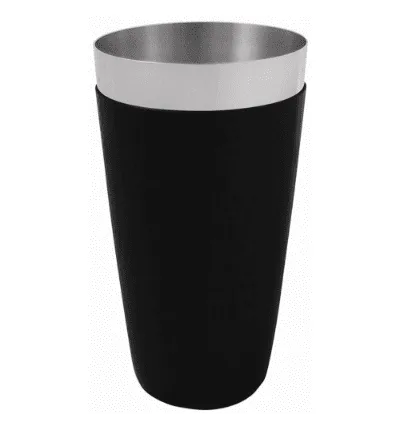 Vinyl Bar shaker With Weighted Bottom 28 oz - Black