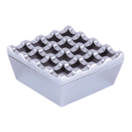 Aluminum Ash Tray 16 Grid 10 x 10 x 5 cm - Silver