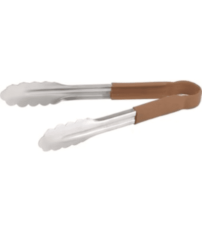 Vinyl Scallop Tong Brown 9"