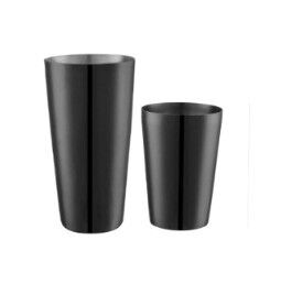 Gun Metal PVD Tin on Tin Bar Shaker Set - 18 oz & 28 oz