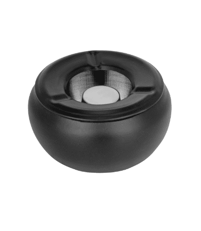 Color Coated Queen Ash Tray 9 x 5.5 cm - Black