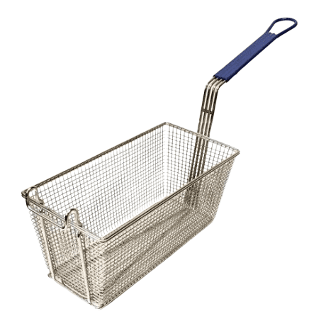 Fry basket with front hook 25 x 19.5 x 12.5 cm - Blue Hdl A